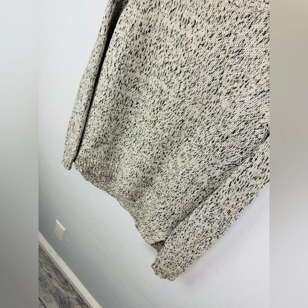 Theory Innis C Loryshare Marbled Knit Sweater in Ivory Ice/Charcoal - Picture 3 of 9